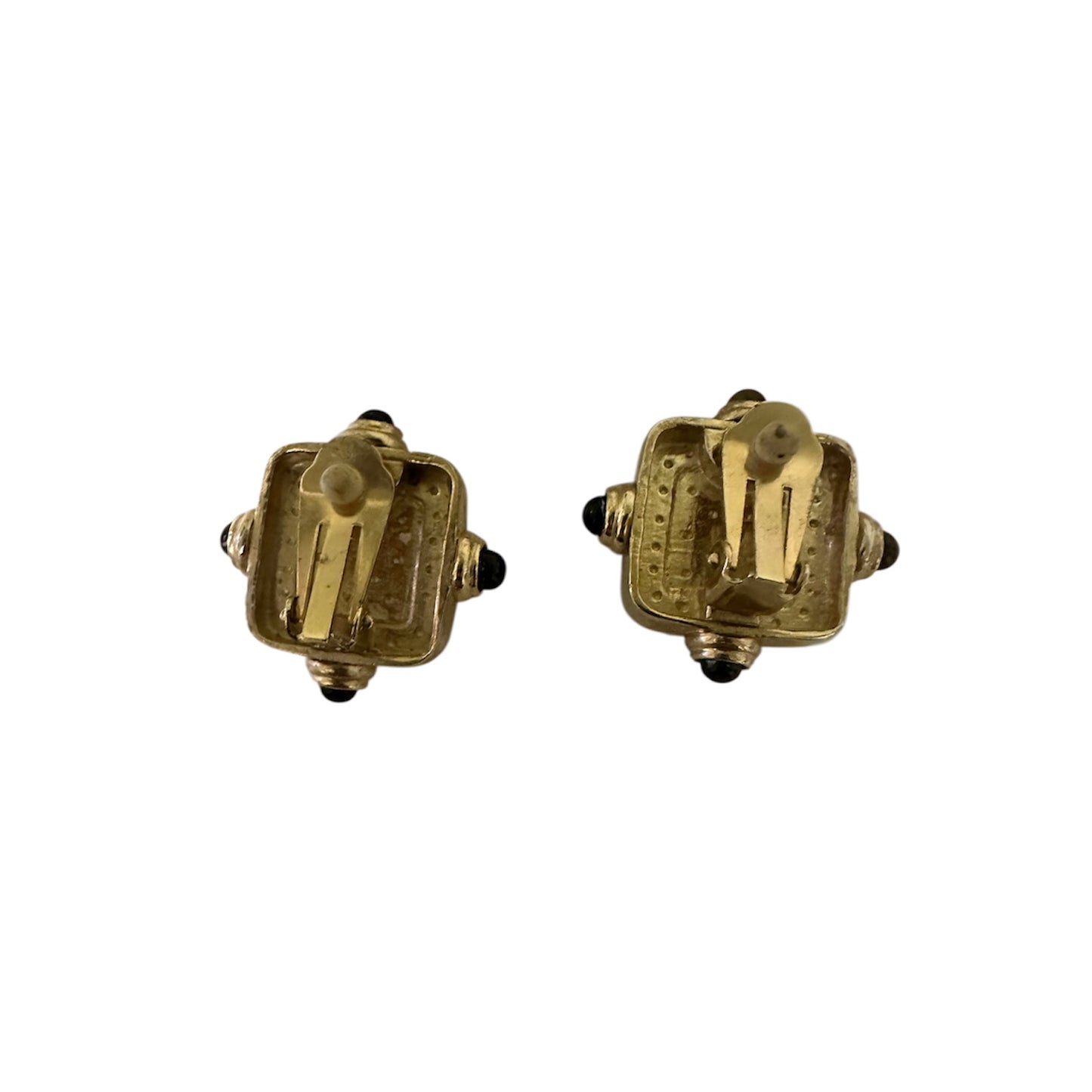 François Renaud Gold Tone Mother Of Pearl Clip-On Earrings