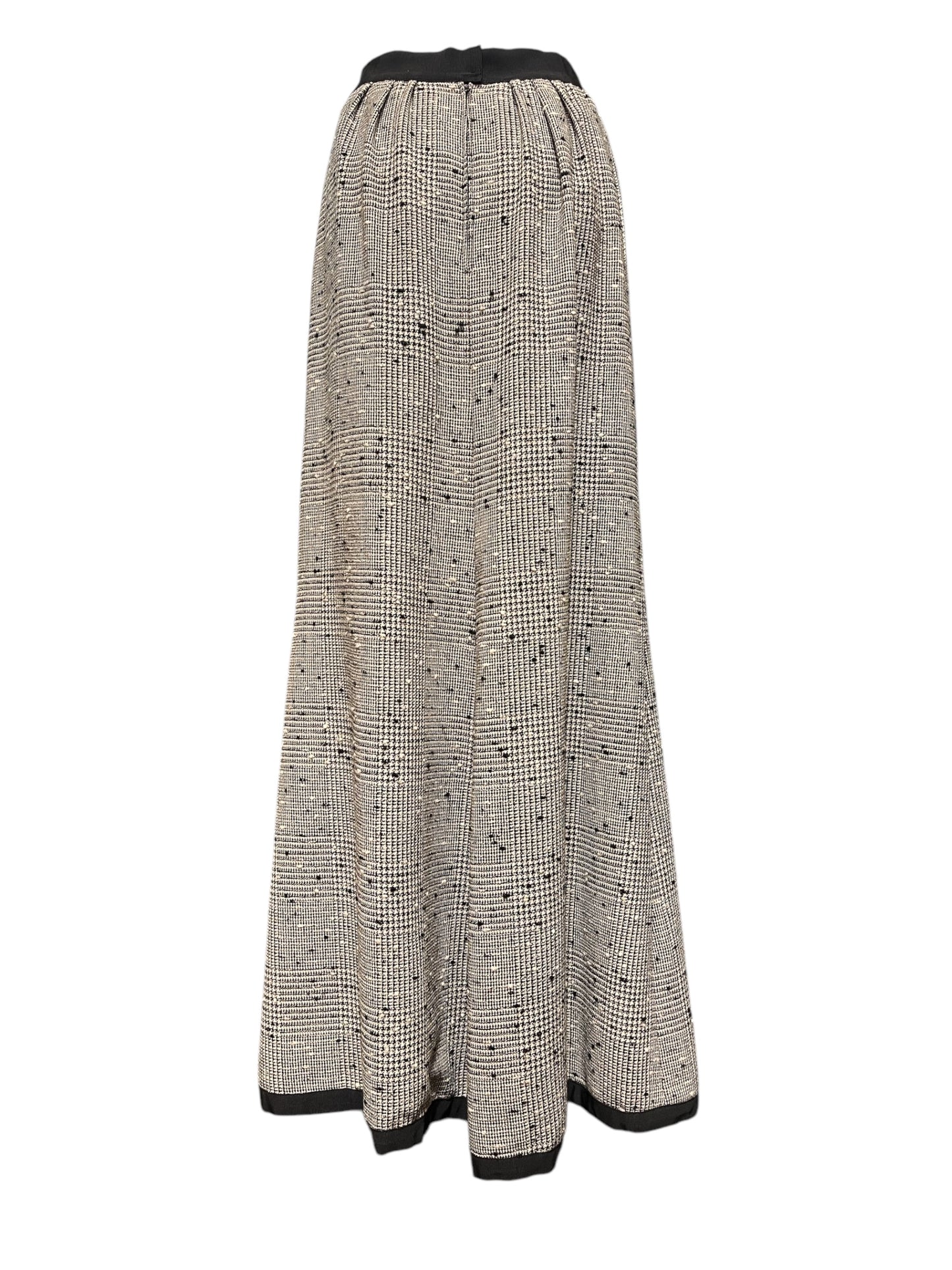 Vintage 80’s Chanel Blk/Wht Fine Tweed Maxi Skirt