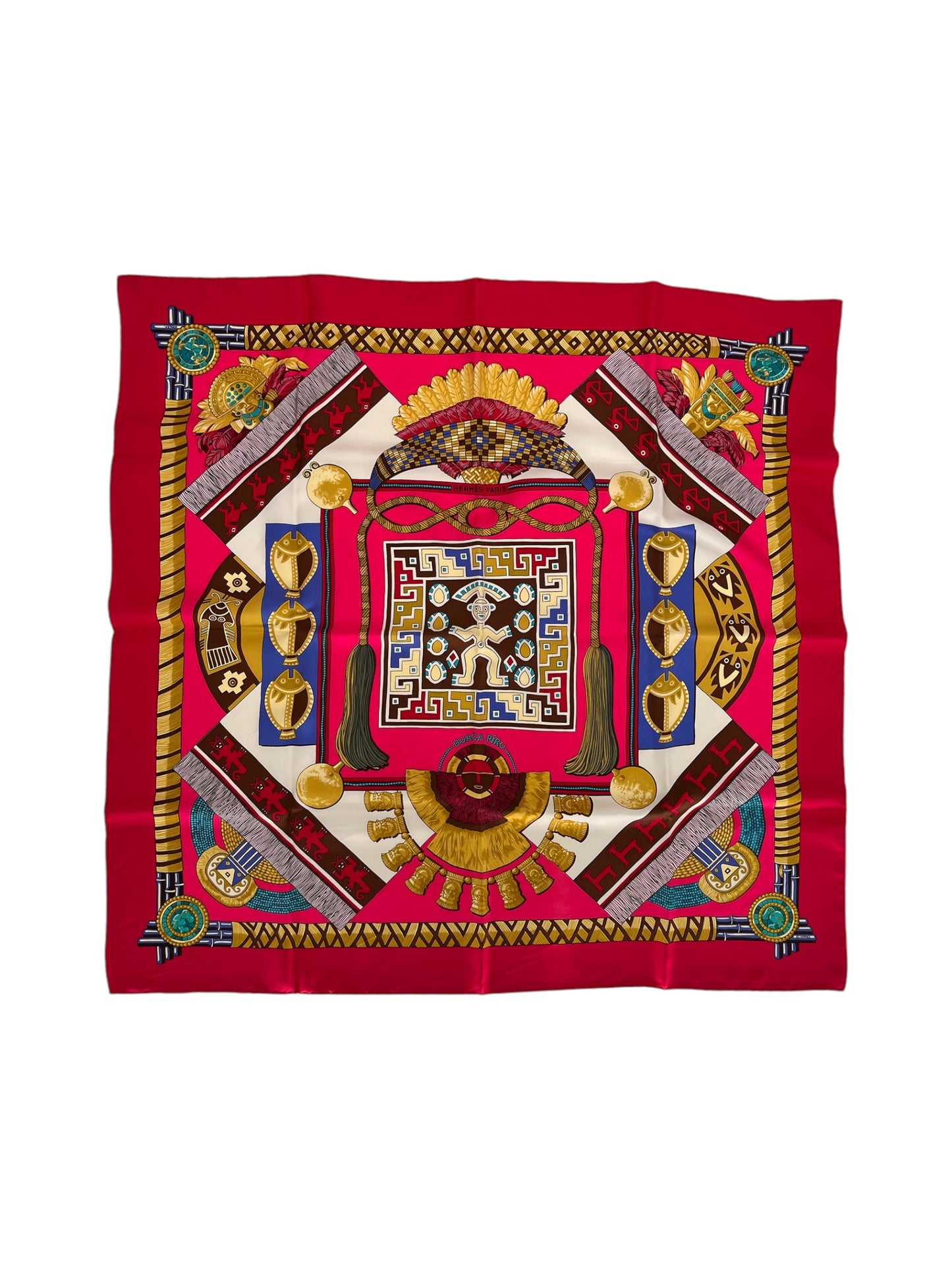 Hermes "Huaca Piru" Silk Scarf By Sophie Koechlin