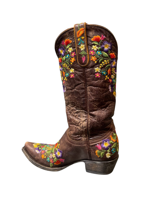 Old Gringo Brown Flower Print Cowboy Boots
