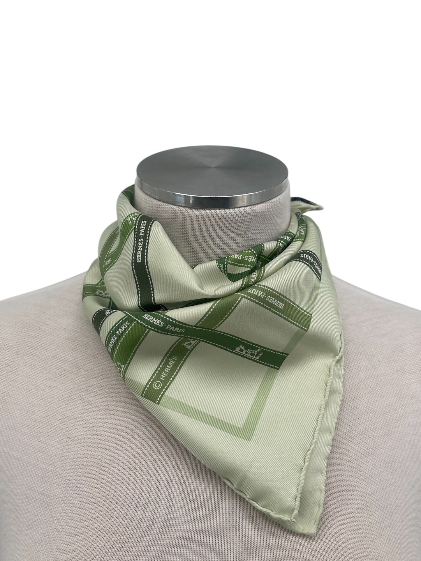 Hermes "Bolduc" Logo Scarf By Caty Latham