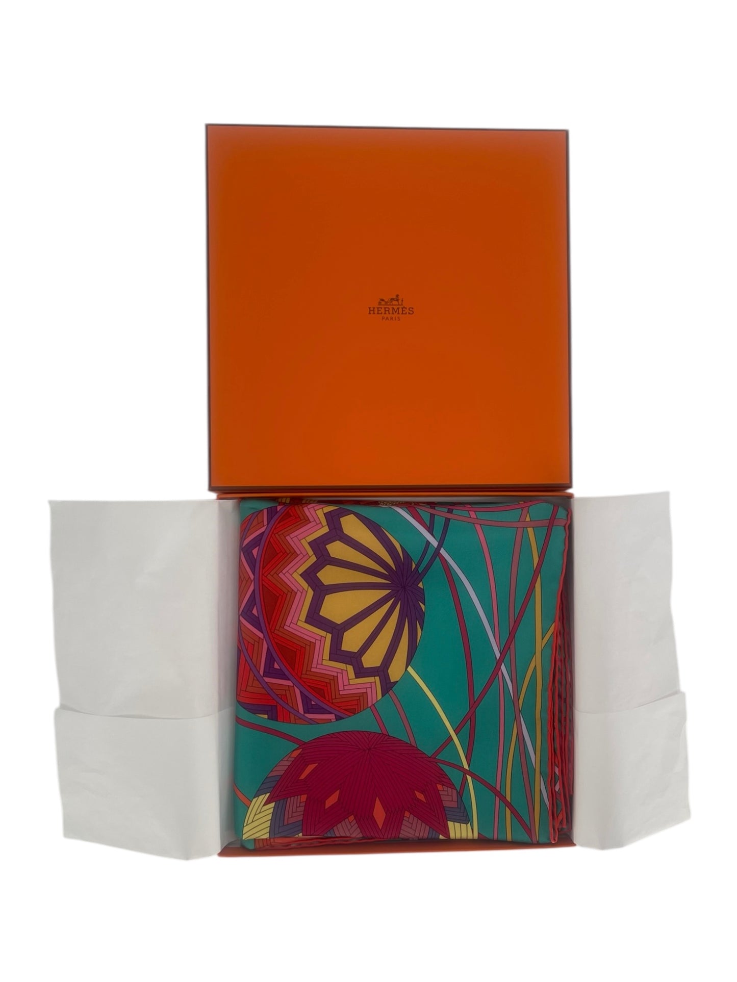 Hermes “L'Art Du Temari” Silk Scarf By Natalie Vialars