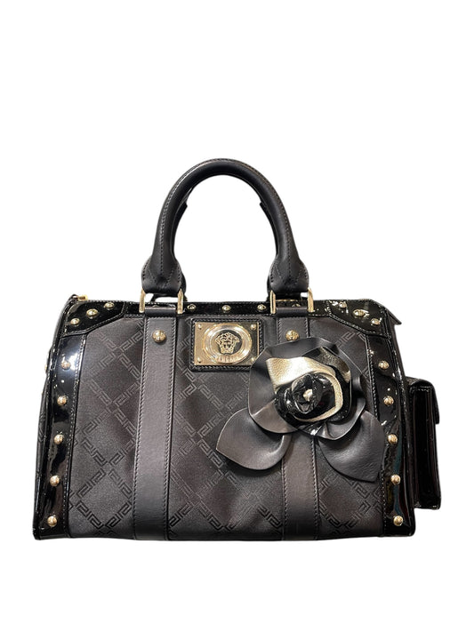Versace Black/Gold Studs Doctor Handbag