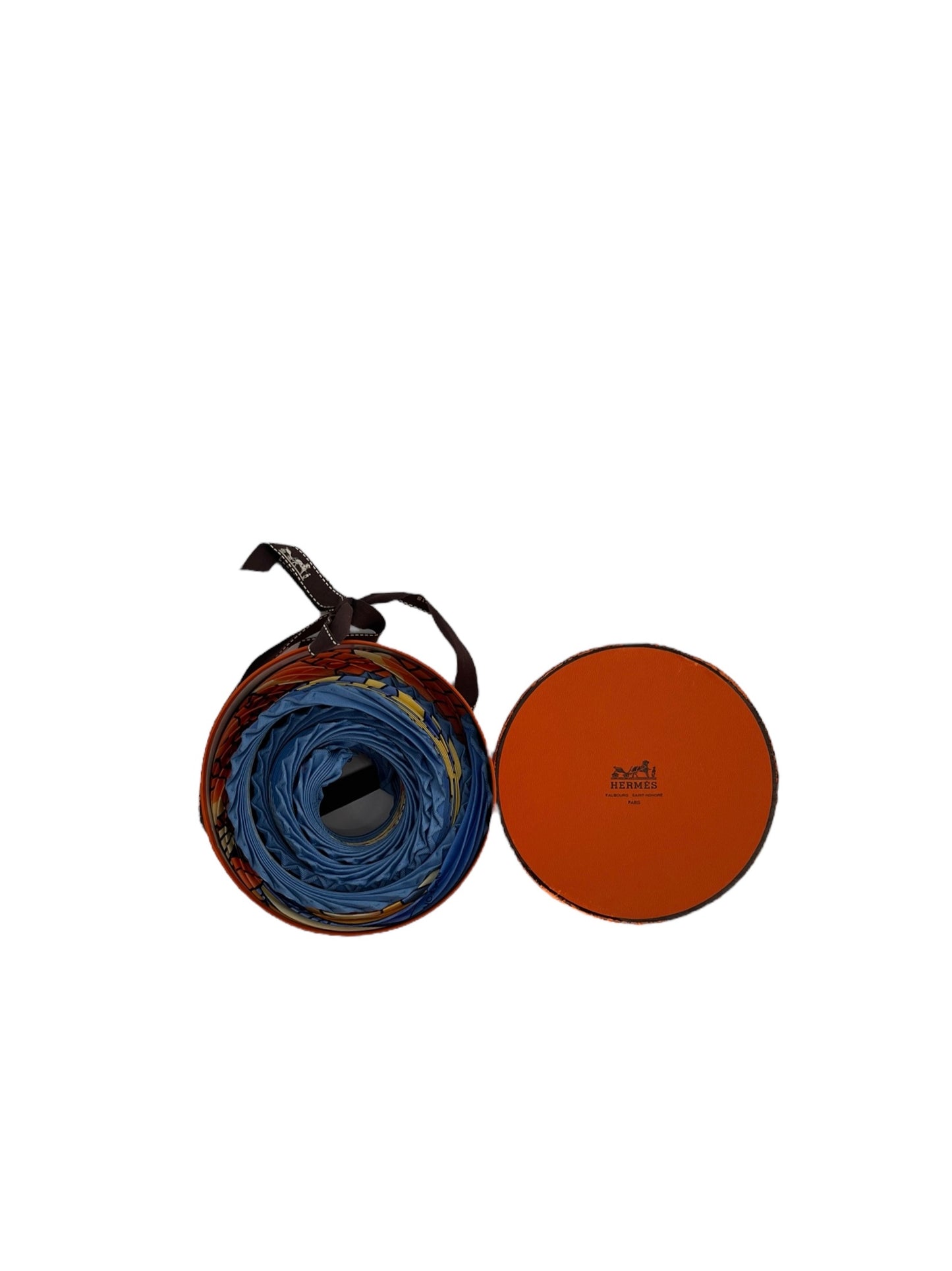 Hermes "Grands Fonds" Plisse Silk Scarf By Annie Faivre