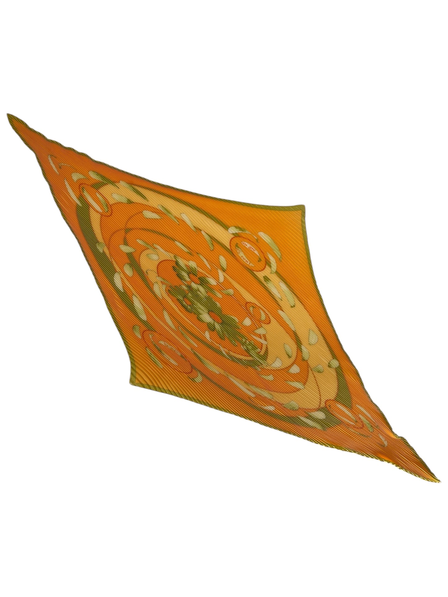 Hermes "Au Gre Du Vent" Plisse Silk Scarf By Dimitri Rybaltchenko