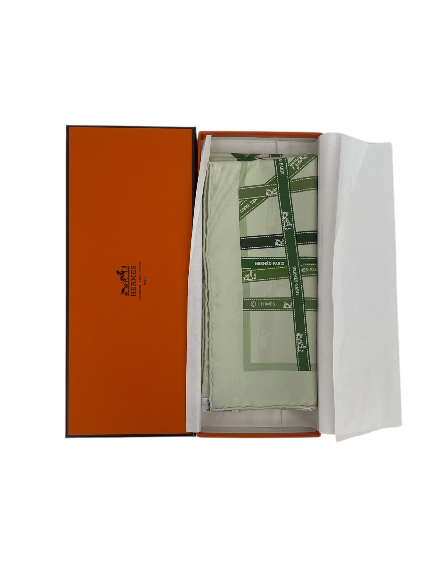 Hermes "Bolduc" Logo Scarf By Caty Latham