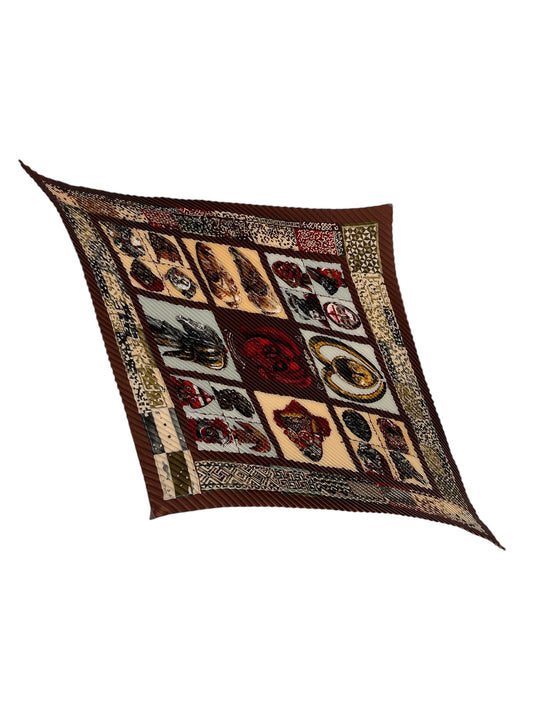Hermes "Persona" Plisse Silk Scarf By Loic Dubigeon