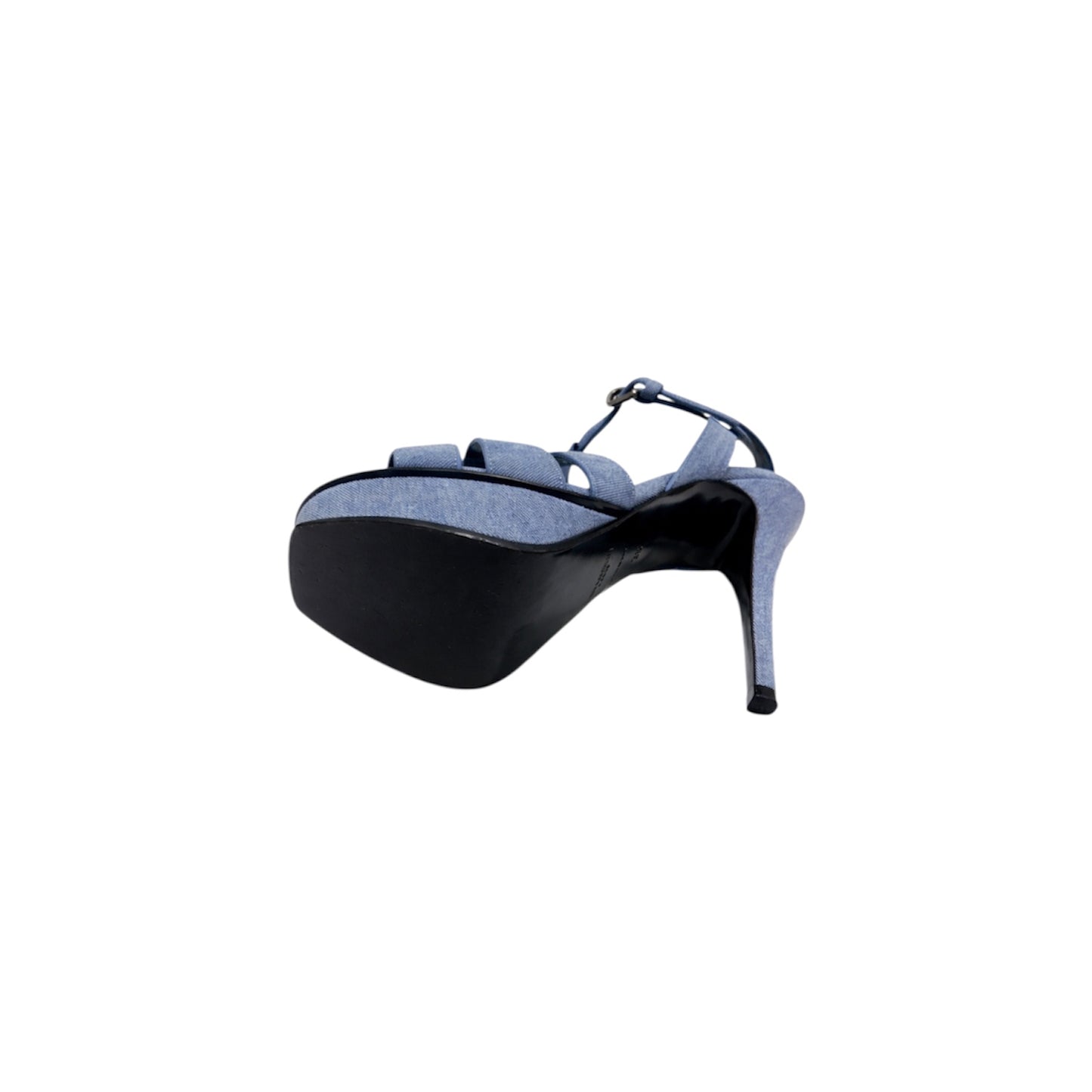 Saint Laurent Denim Tribute Platform Sandals Size 38 EU/ 7.5 US