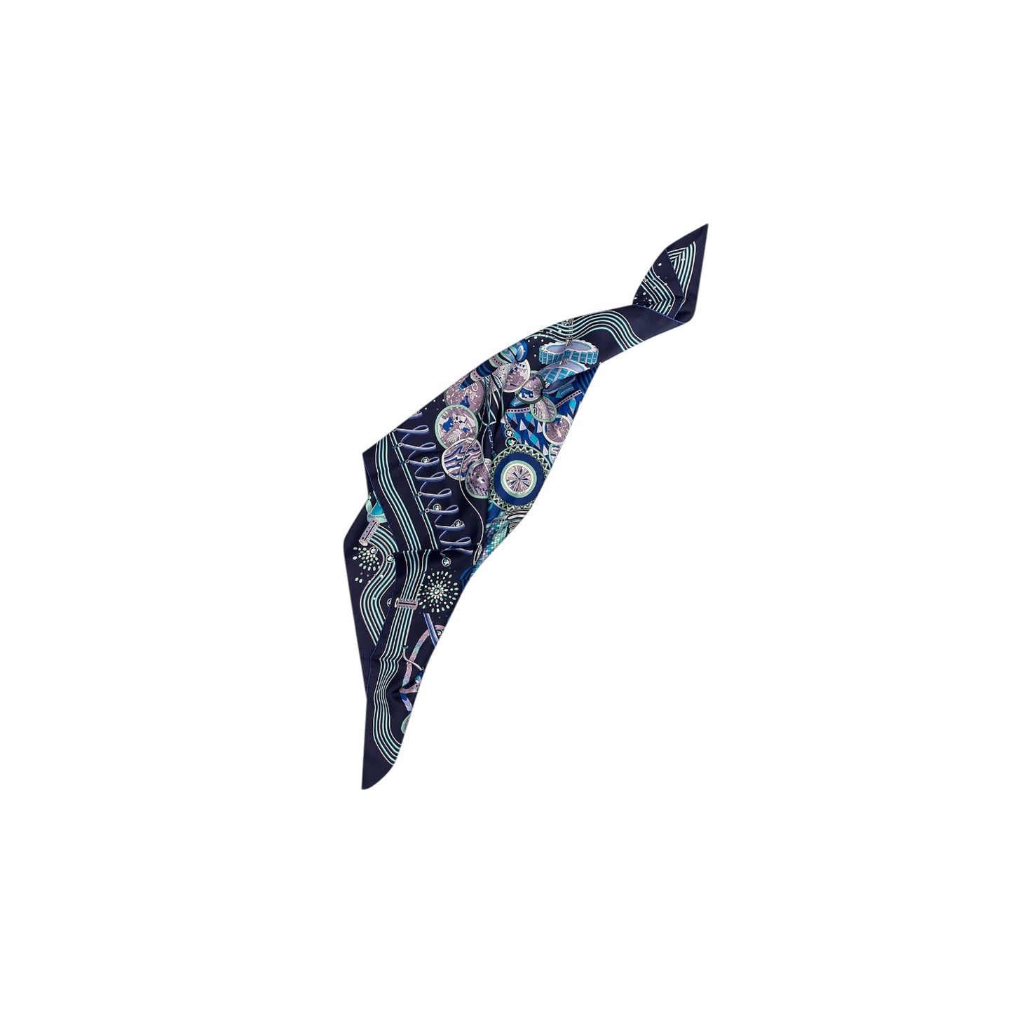 Hermes “Laboratoire Du Temps” Silk Scarf Designed By Pierre Marie