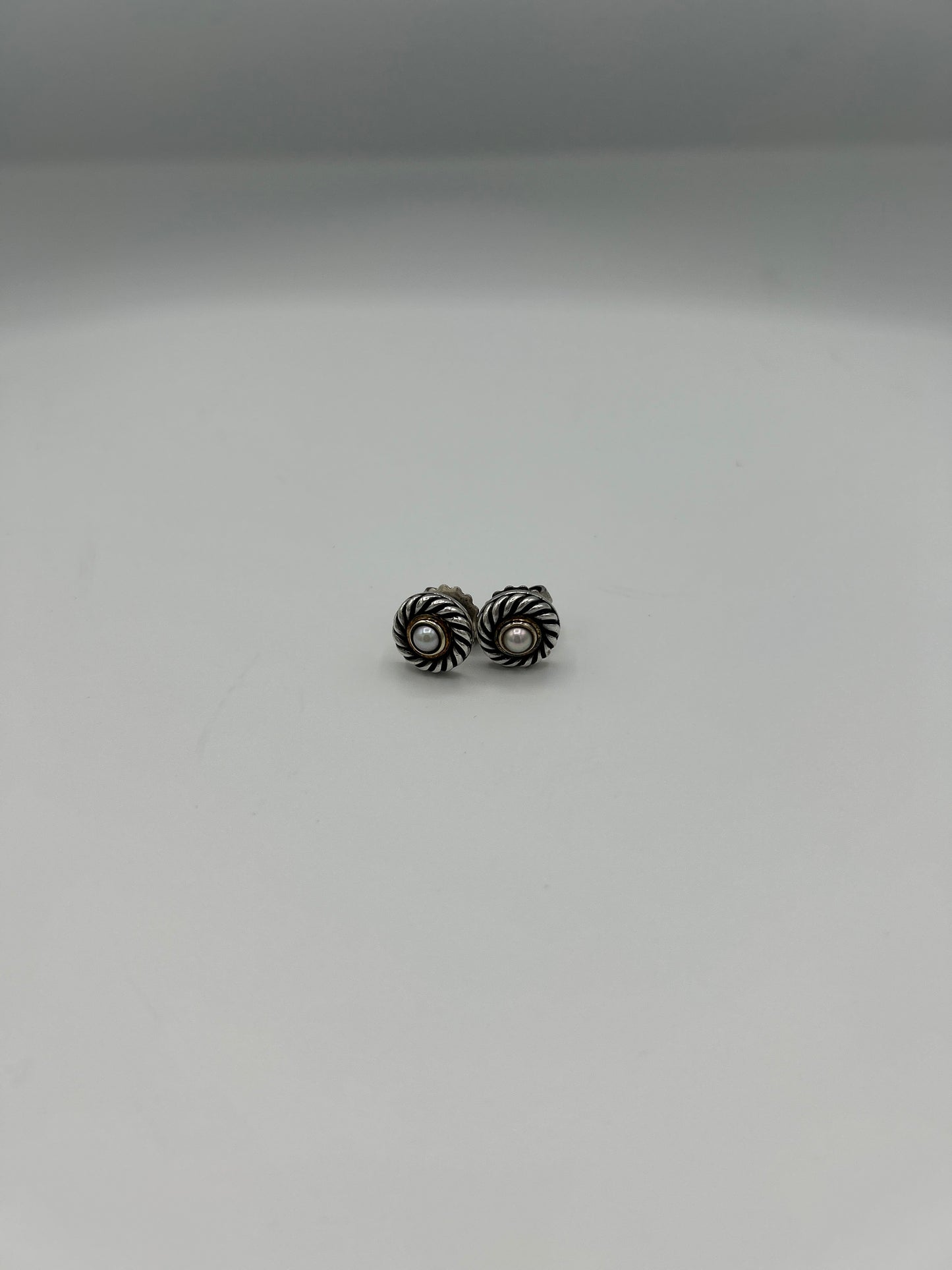 David Yurman Pearl Cookie Earrings Stud