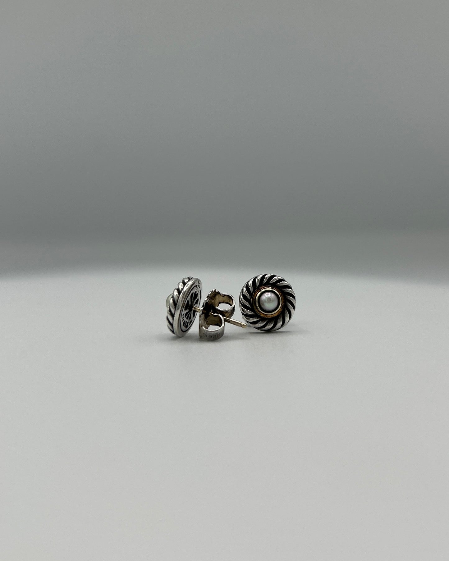 David Yurman Pearl Cookie Earrings Stud
