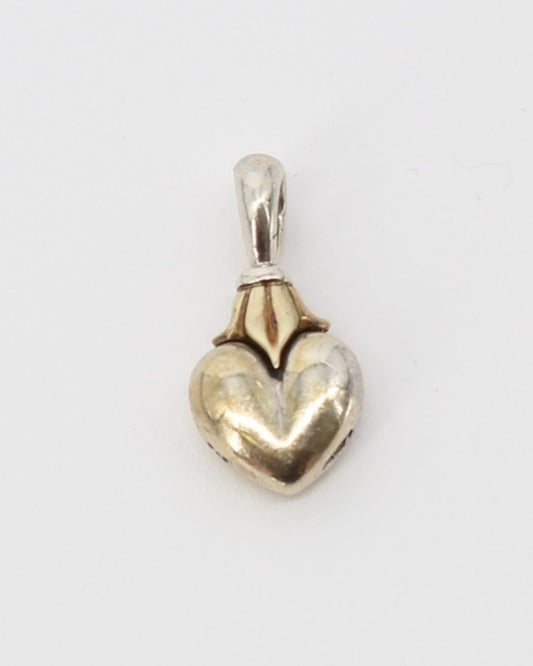 Lagos Sterling Silver 925/18k Flower Heart Pendant