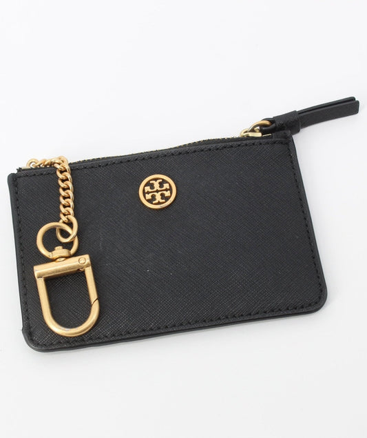 Tory Burch Black Leather Card case Wallet