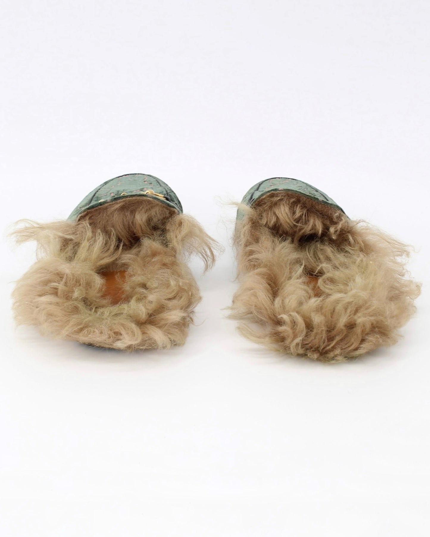 Gucci Princetown GG Velvet Fur Loafer Slippers Size 38.5