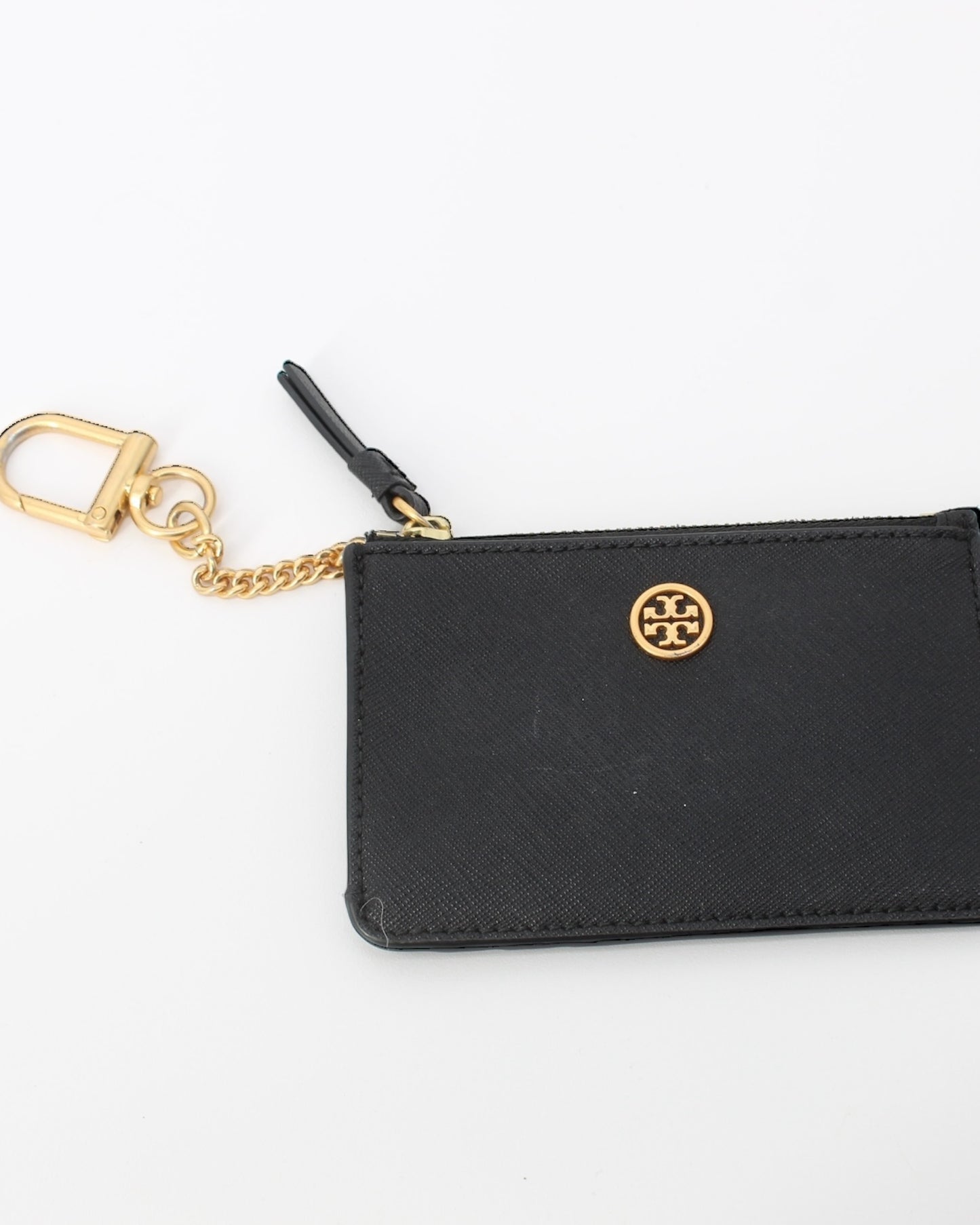 Tory Burch Black Leather Card case Wallet
