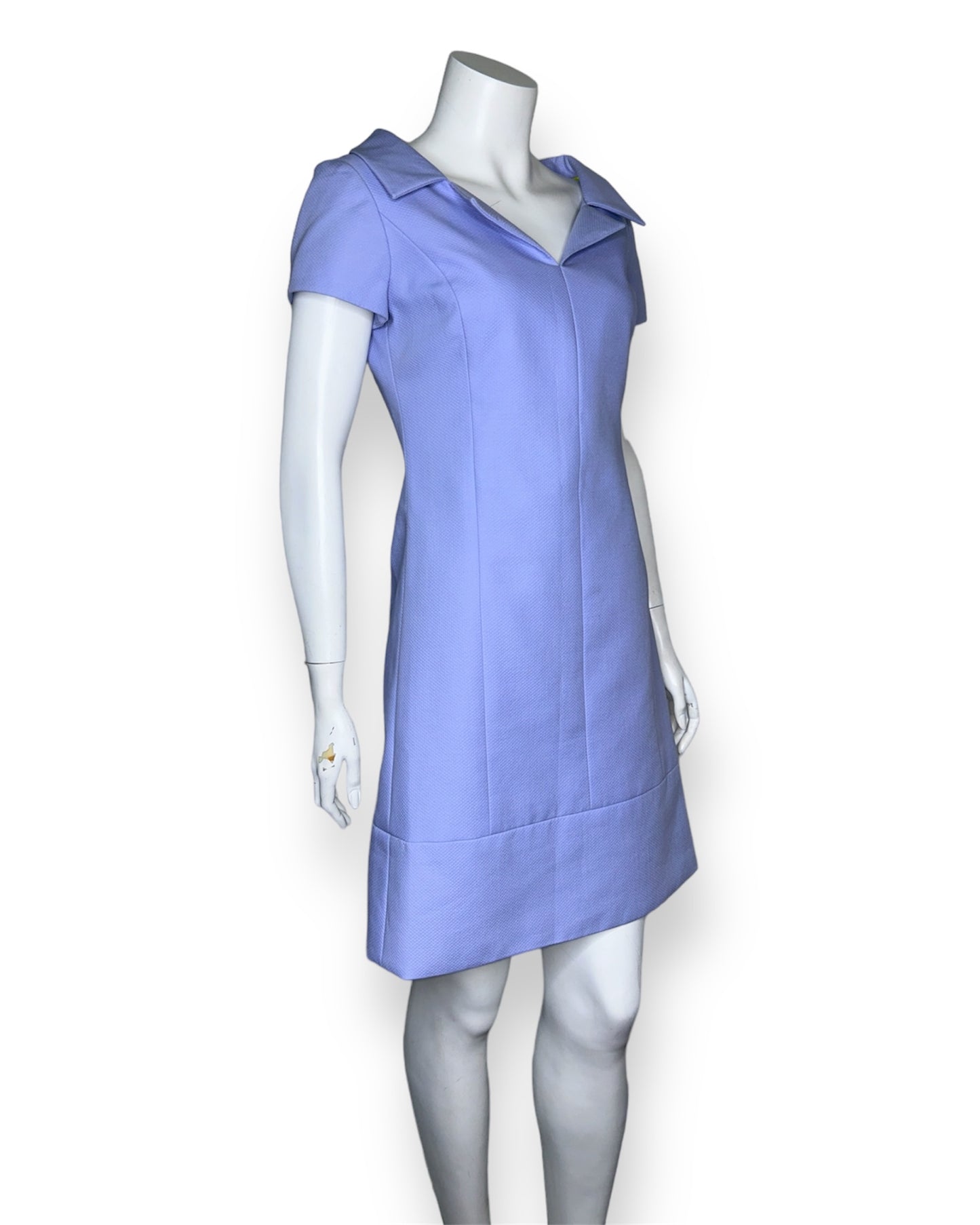 Lee Anderson Couture Purple Short Sleeve V-neck Dress Size S