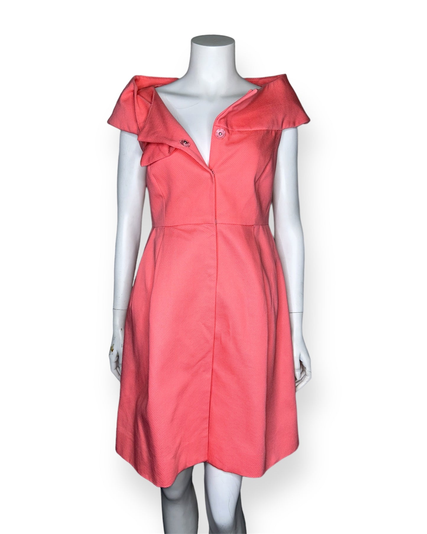 Lee Anderson Couture Peach Sleeveless Dress Size 4