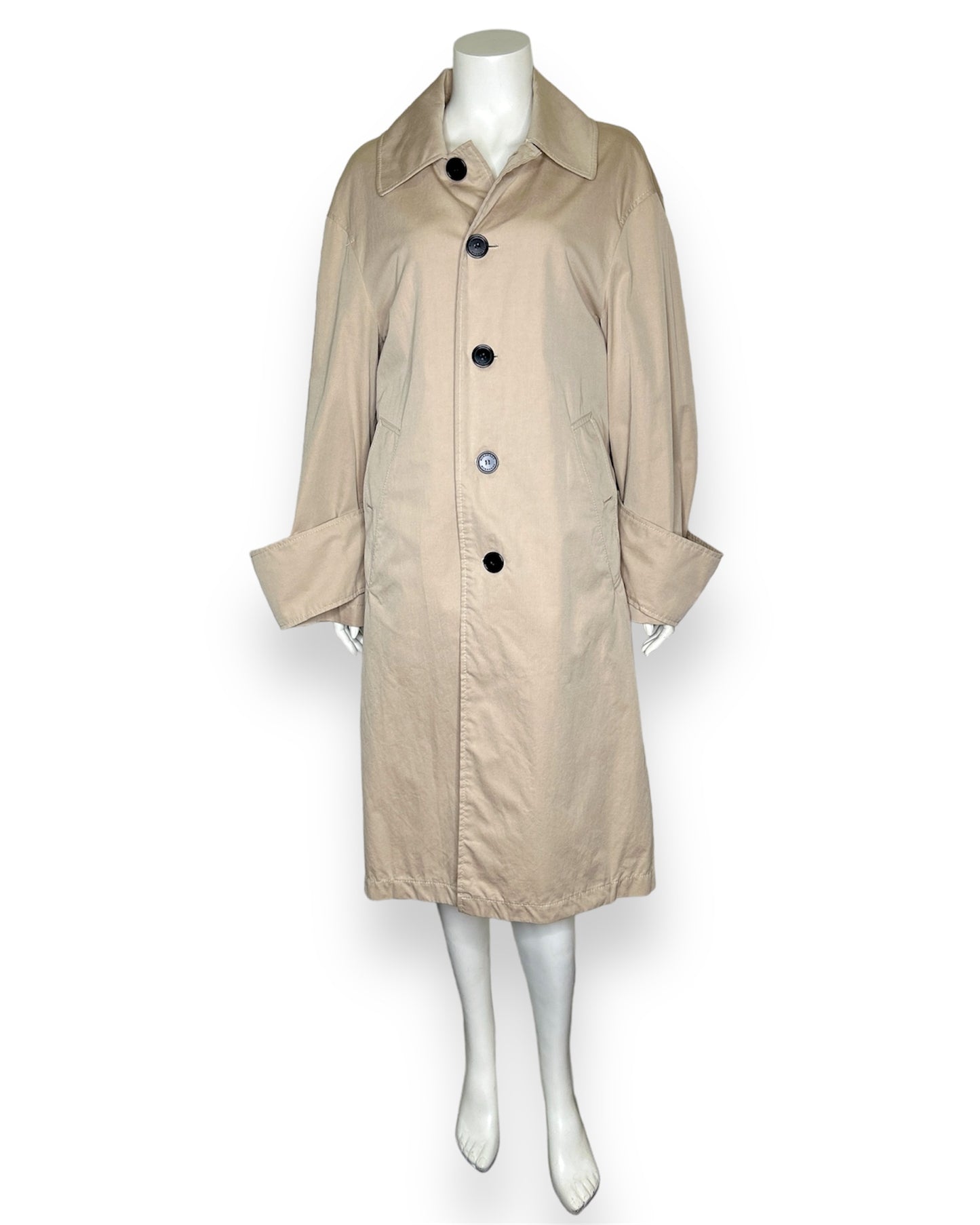 Burberry London Khaki Cotton Coat Size XS