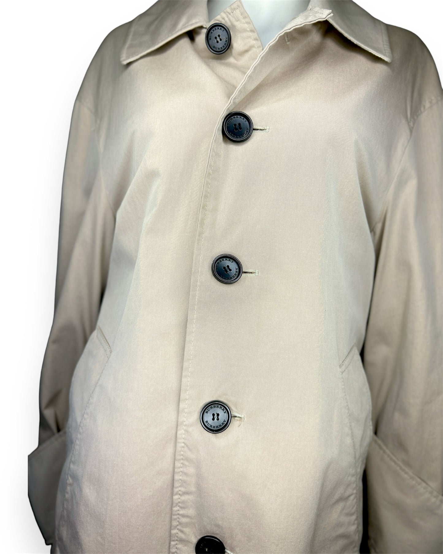 Burberry London Khaki Cotton Coat Size XS