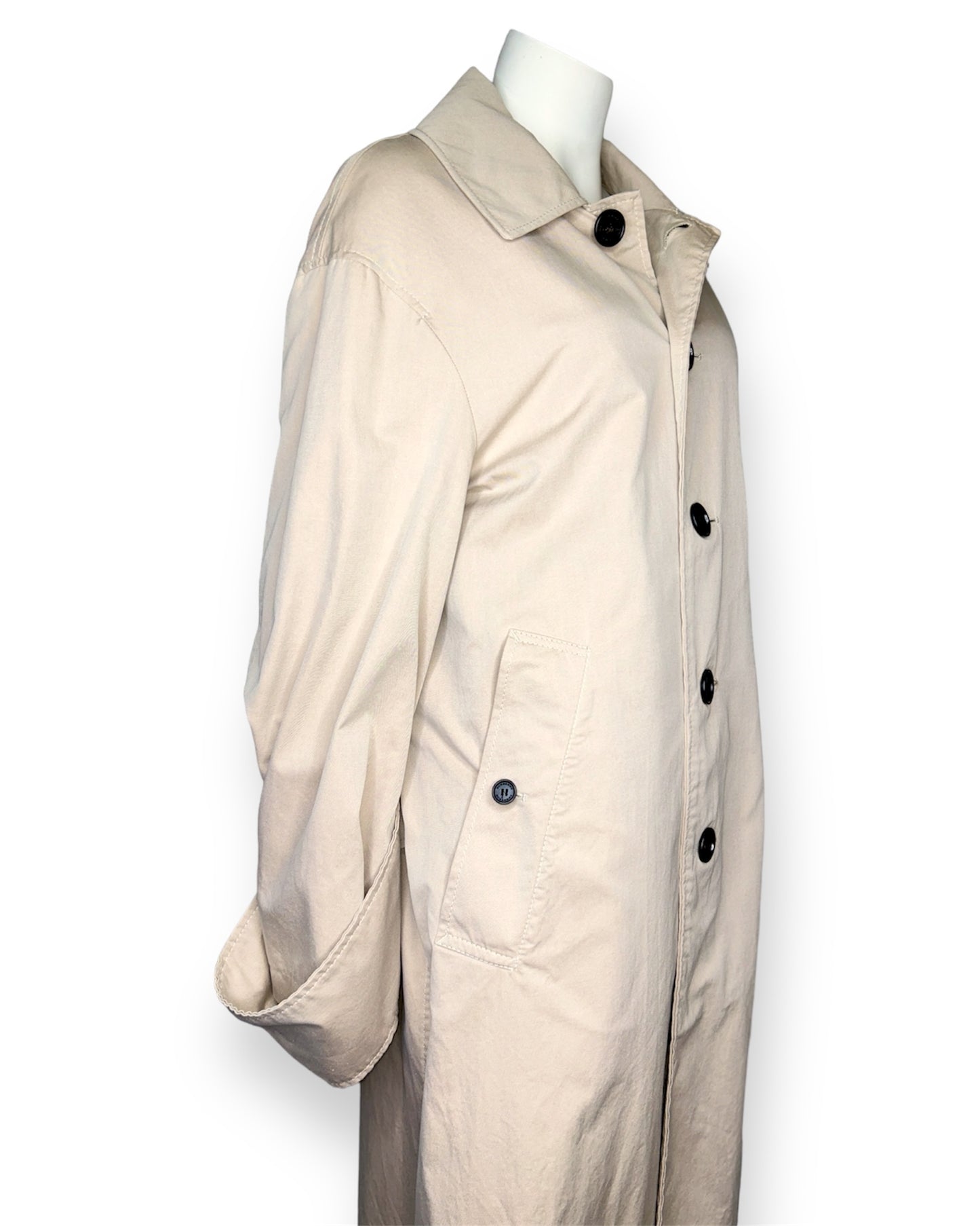 Burberry London Khaki Cotton Coat Size XS
