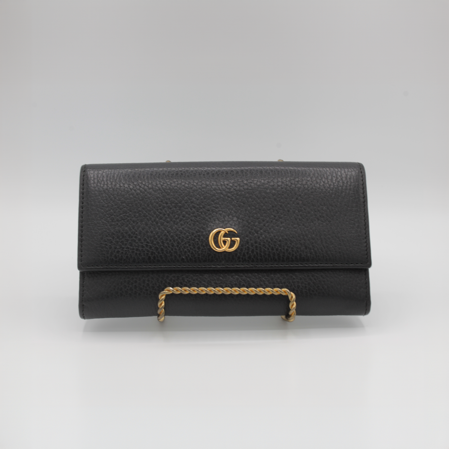 GG Marmont Black Leather Continental Wallet