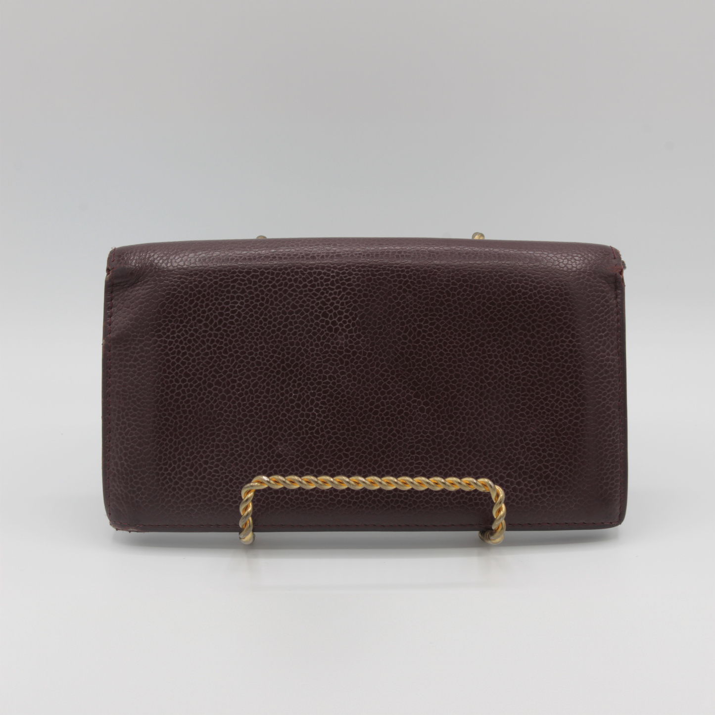 Chanel CC Bifold Maroon Leather Wallet 2005-2006