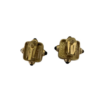 François Renaud Gold Tone Mother Of Pearl Clip-On Earrings