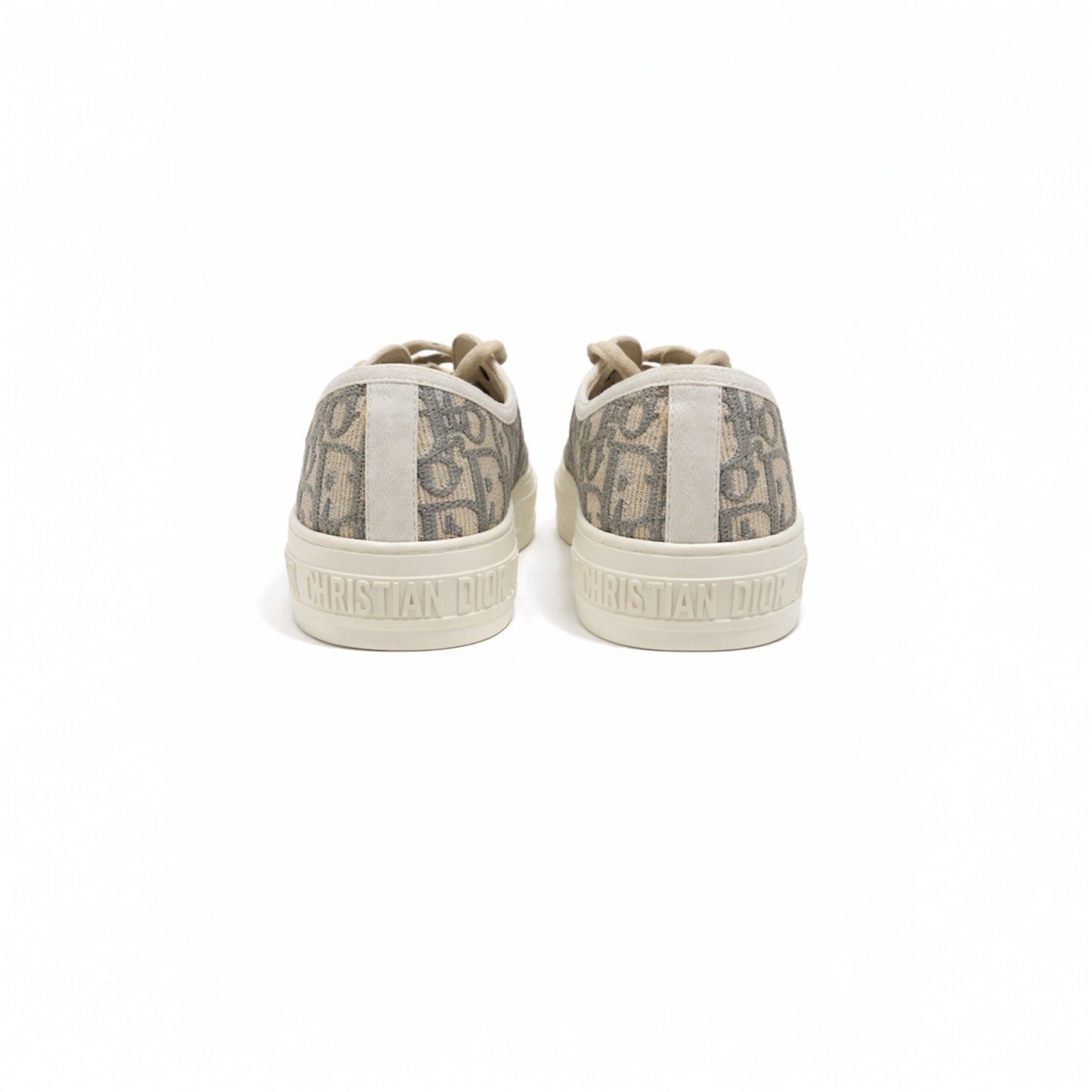 Christian Dior Oblique Canvas Low-Top Sneakers. Size 37.5 EU/ 7 US
