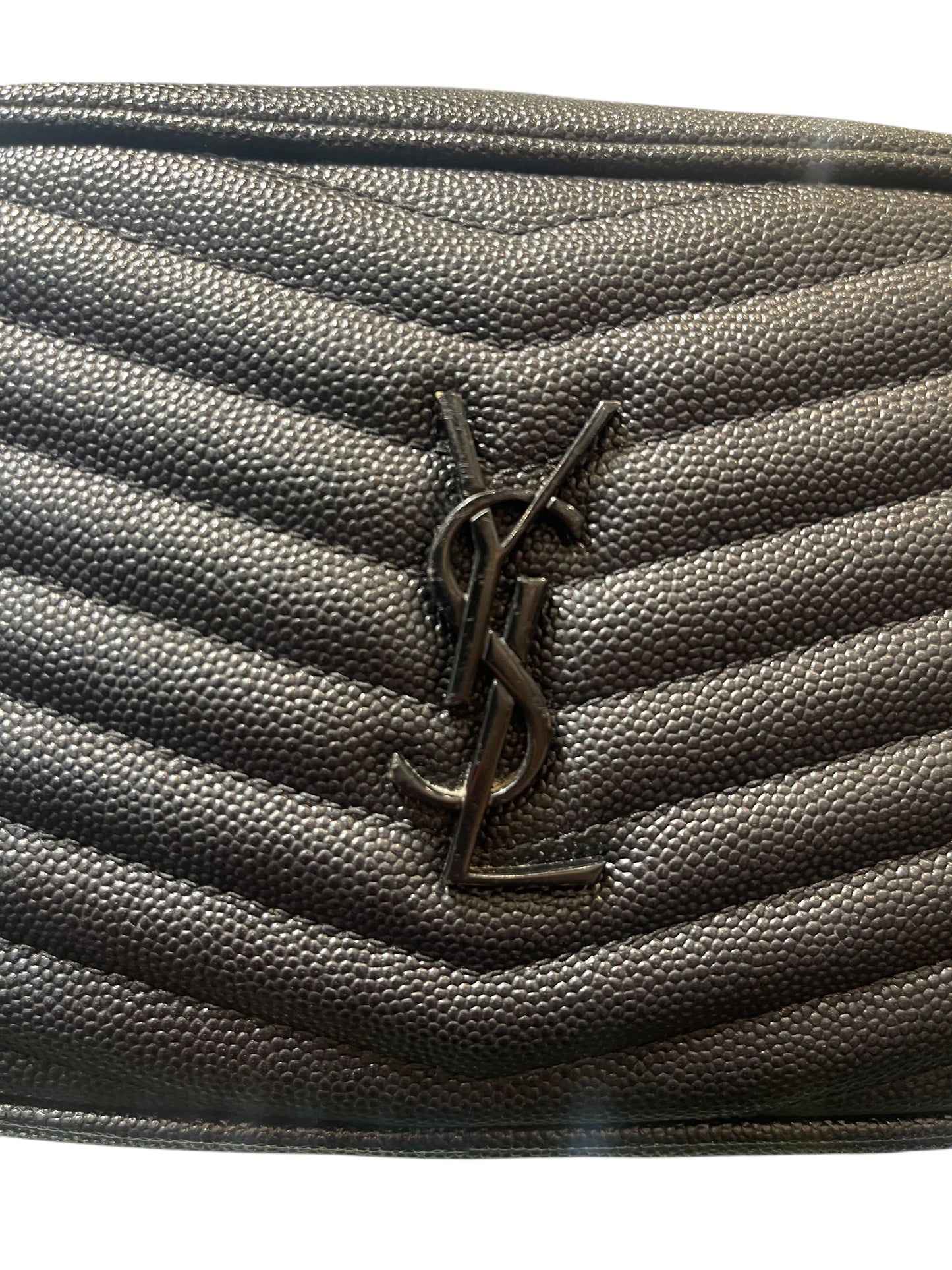 YSL Black Matelasse Mono Lou Camera Bag