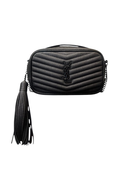 YSL Black Matelasse Mono Lou Camera Bag