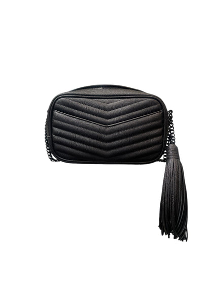 YSL Black Matelasse Mono Lou Camera Bag
