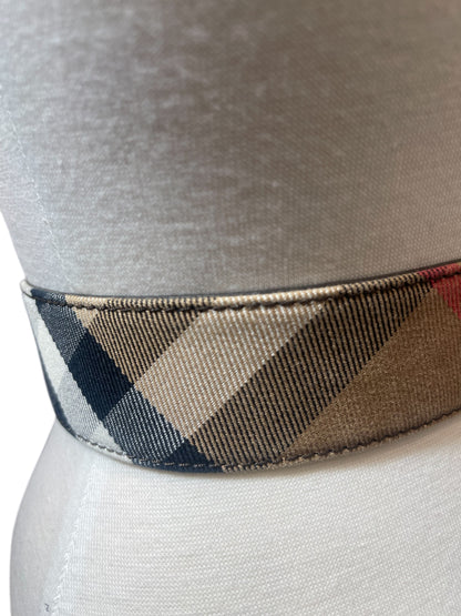 Burberry Brown Check Men”s Belt Size 34/85