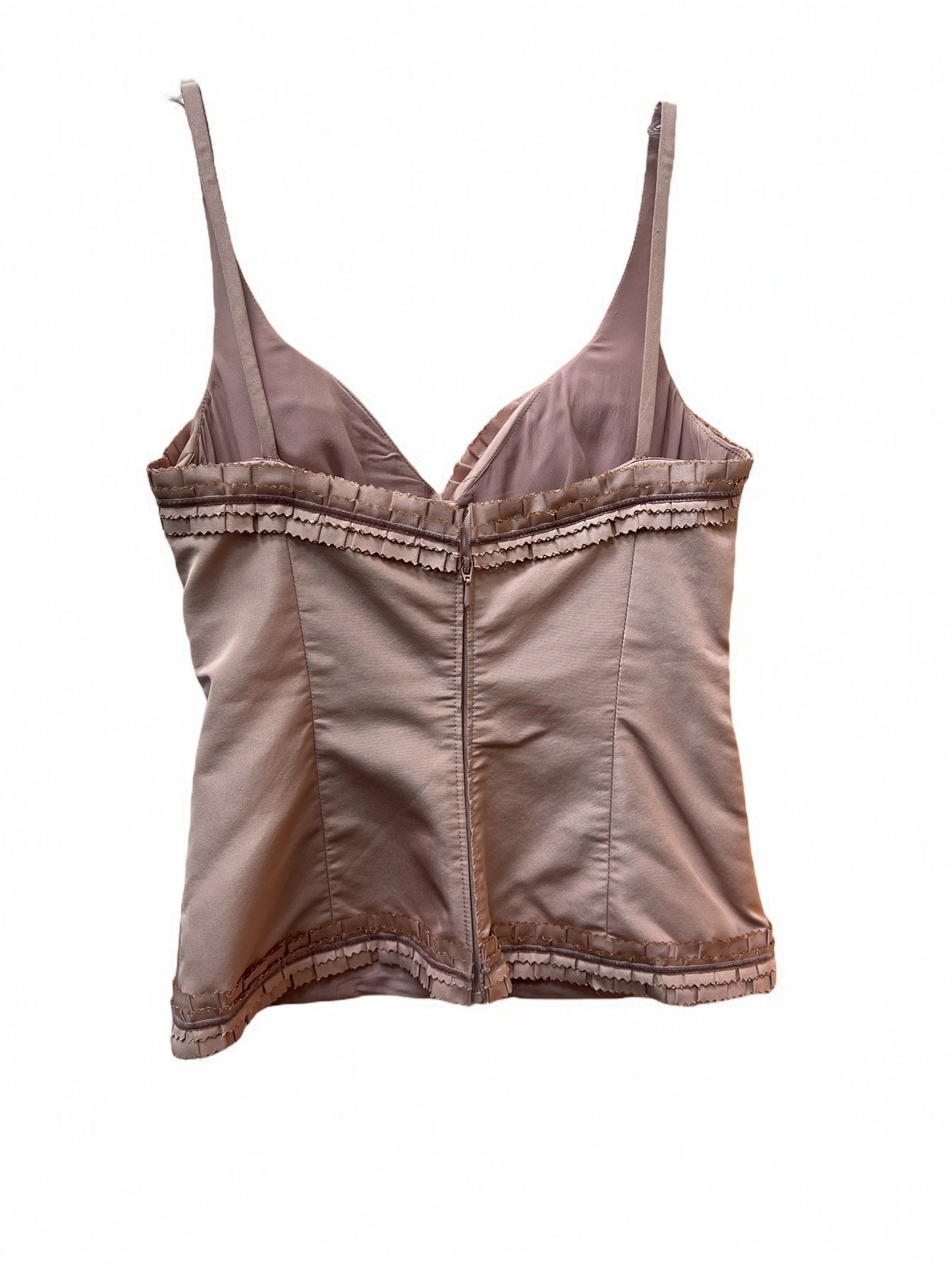 Alexander McQueen Mauve Silk Corset Top
