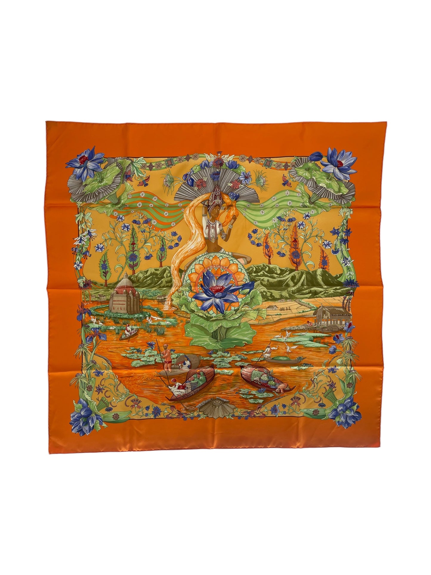 Hermes "Sarasvati" Silk Scarf Designed By Zoe Pauwels
