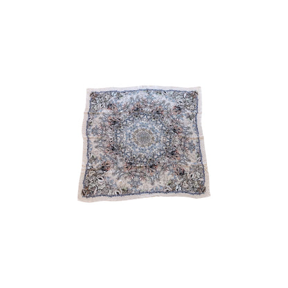 Alexander McQueen Intricate Botanical Skull  Silk Scarf