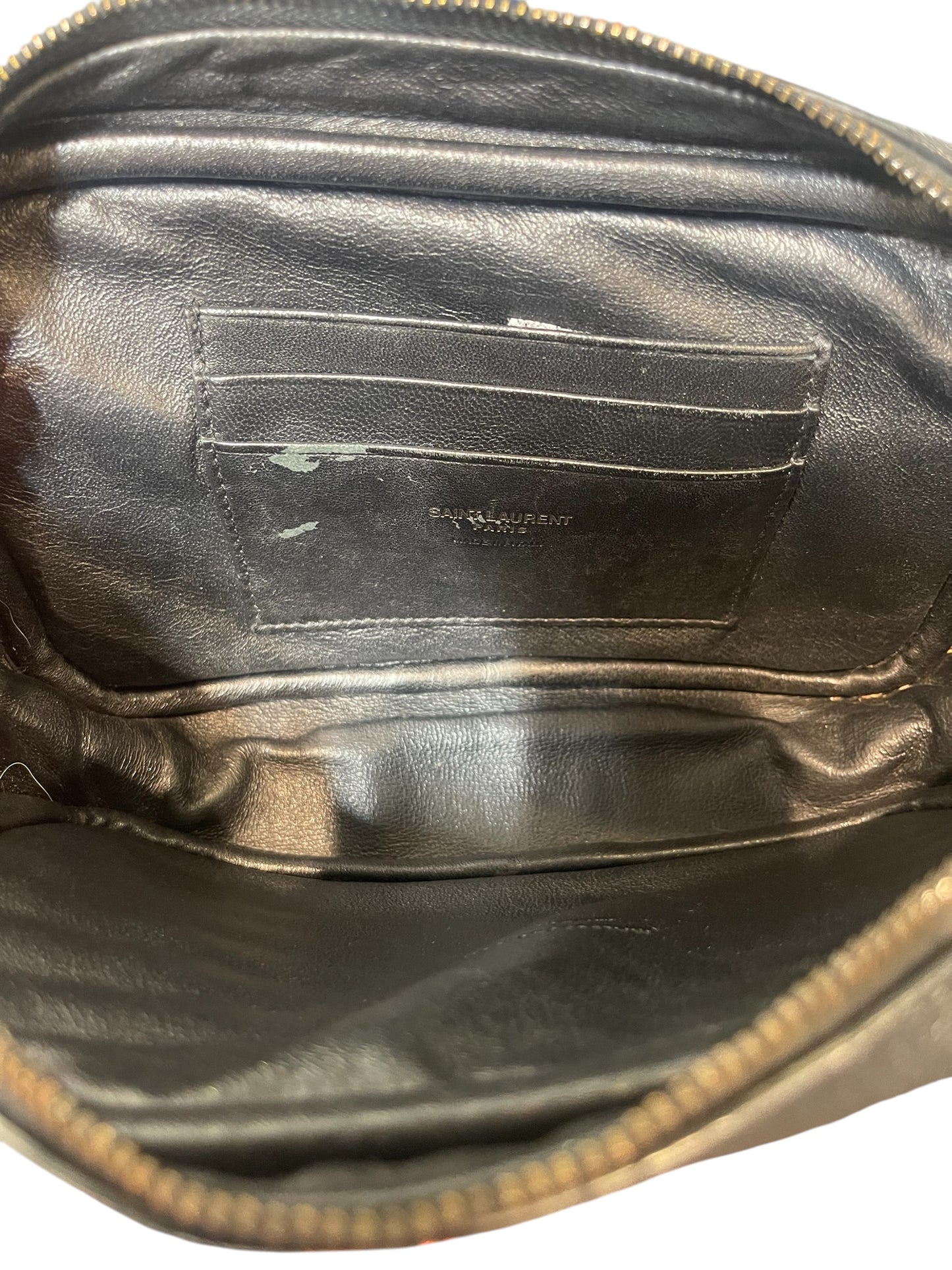 YSL Black Matelasse Mono Lou Camera Bag
