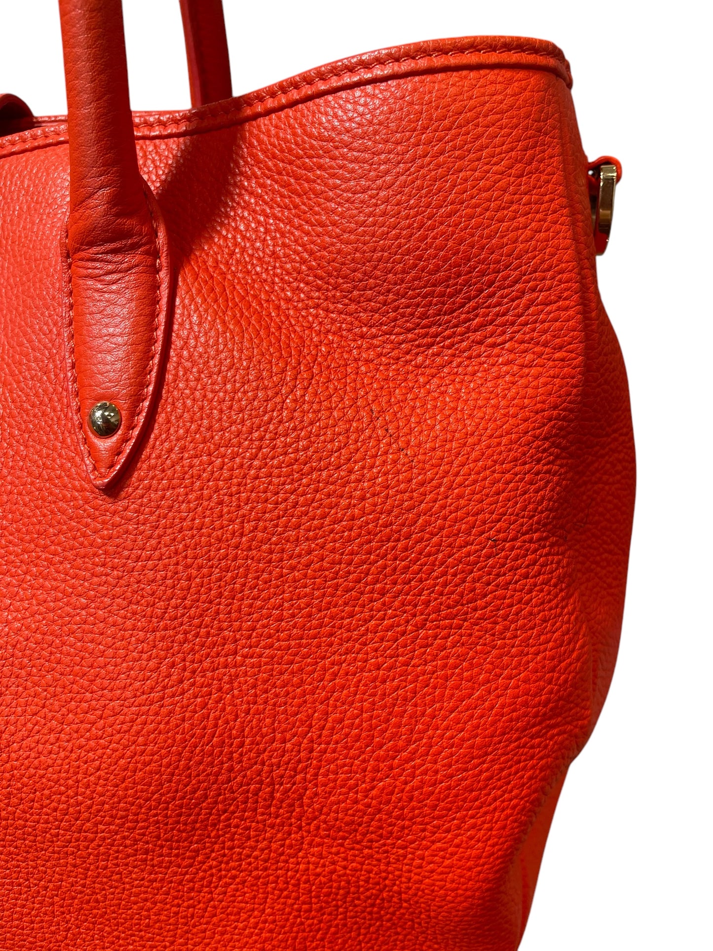 Jimmy Choo Raina Orange Leather Tote Handbag