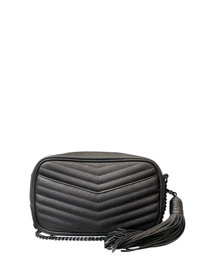 YSL Black Matelasse Mono Lou Camera Bag