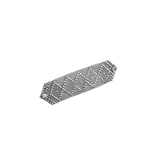 Sergio Gutierrez Silver Mesh Bib Bracelet
