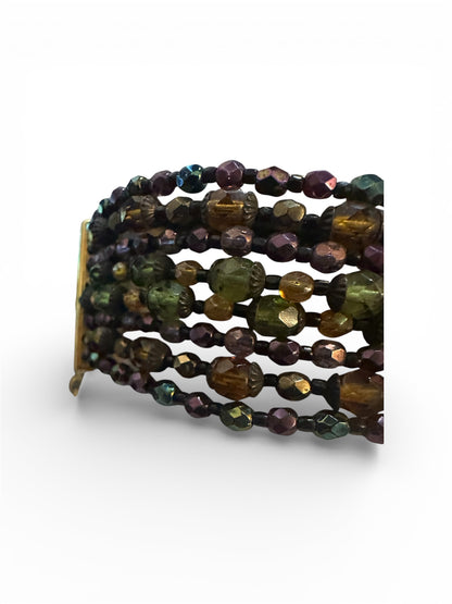 Jose & Maria Barrera Multistrand Crystal Bead Choker.