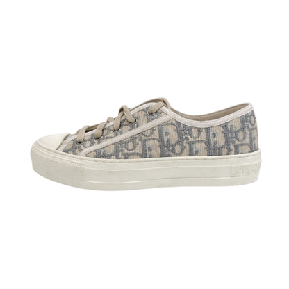 Christian Dior Oblique Canvas Low-Top Sneakers. Size 37.5 EU/ 7 US