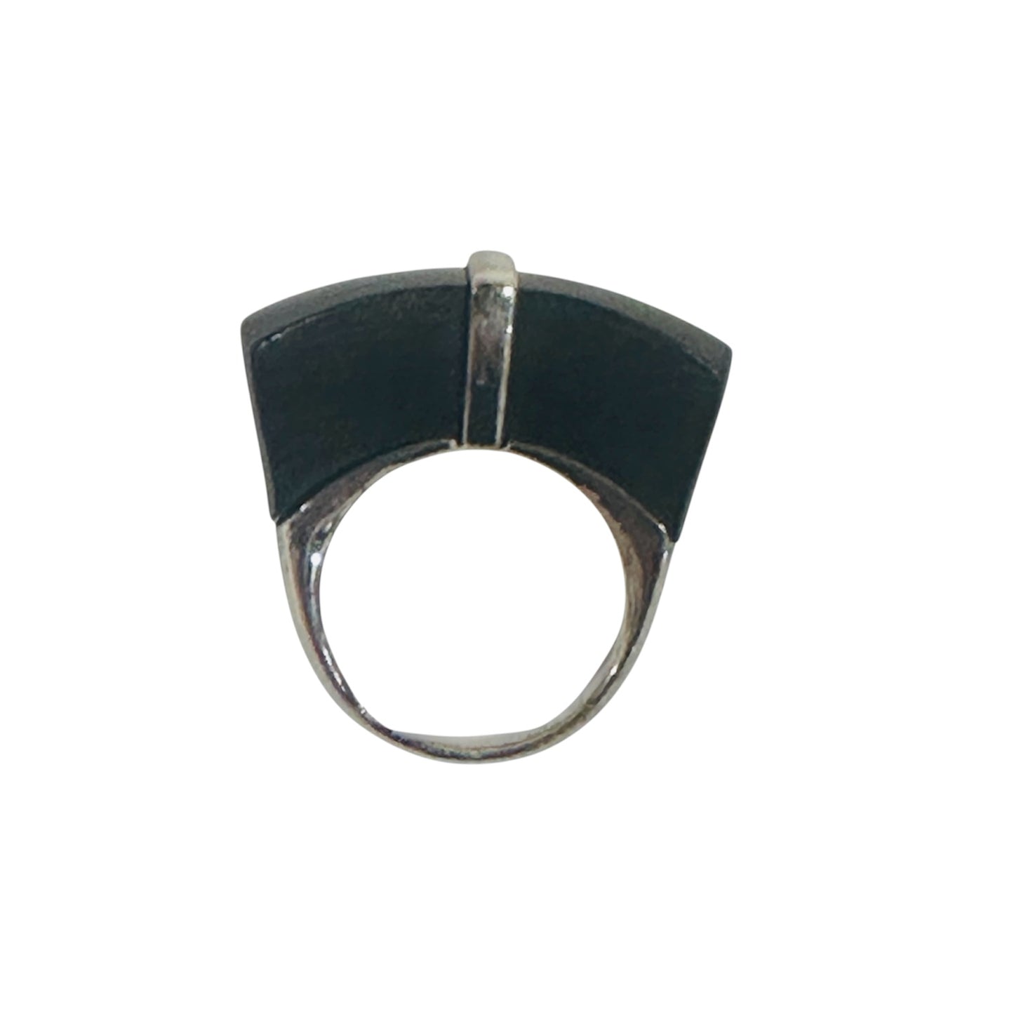 Montblanc Silver & Wood Statement Ring