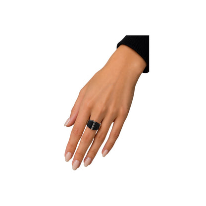 Montblanc Silver & Wood Statement Ring