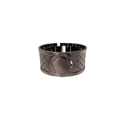 Gucci GG Monogram Brown Wide Bangle Watch