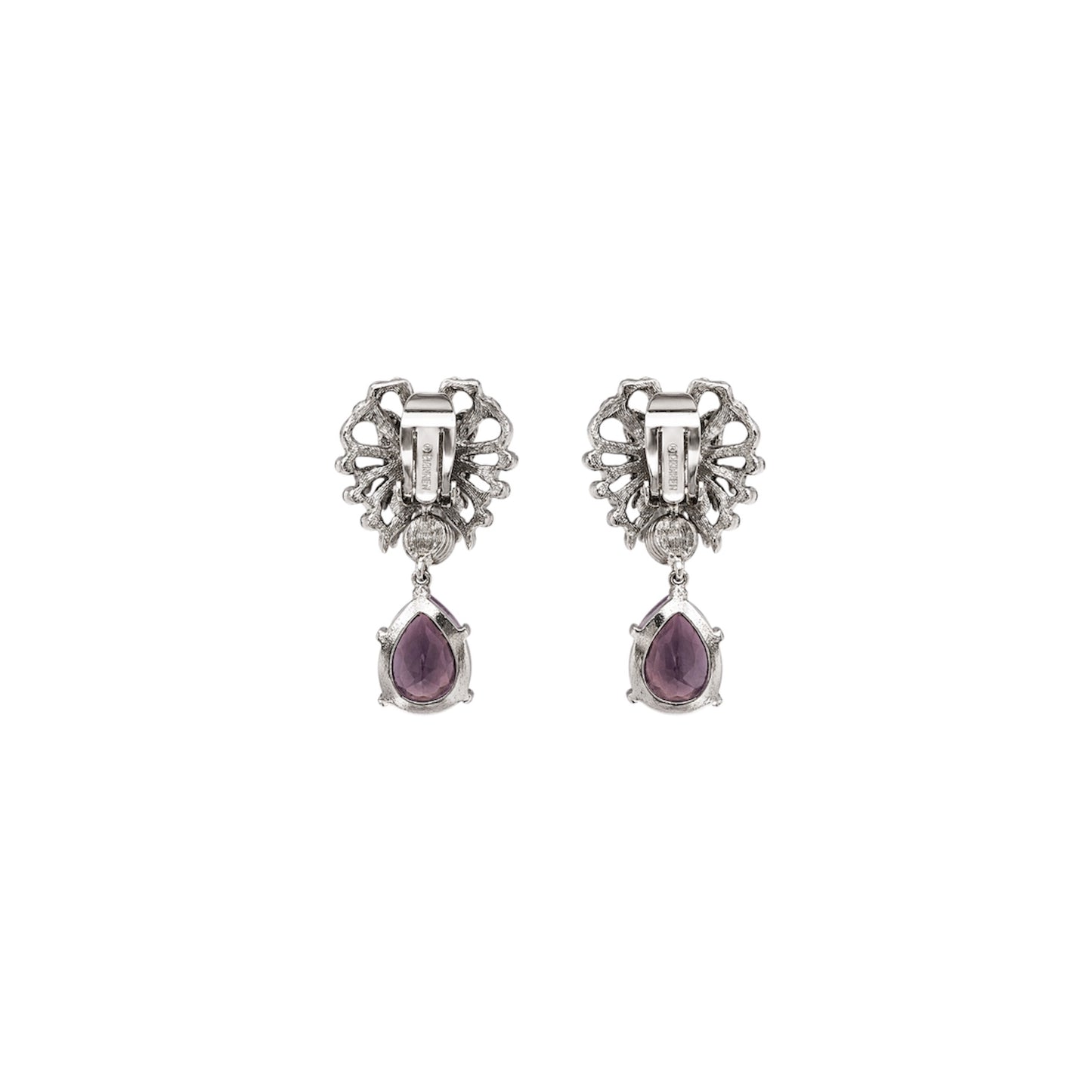 Jose And Maria Barrera Crystal Bow Pearl Drop Clip-On Earrings