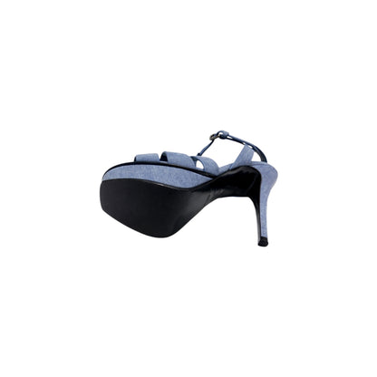 Saint Laurent Denim Tribute Platform Sandals Size 38 EU/ 7.5 US