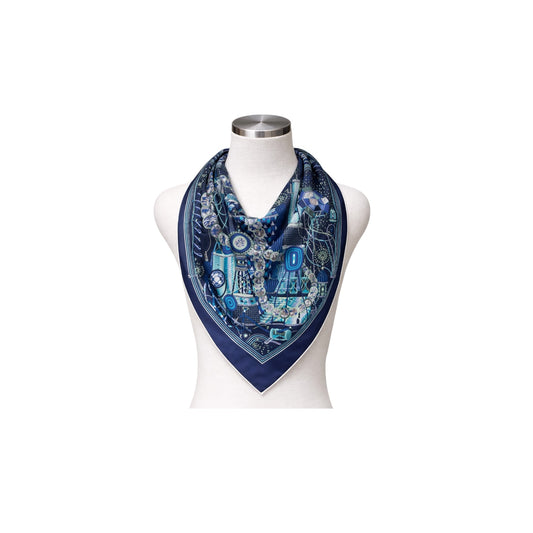 Hermes “Laboratoire Du Temps” Silk Scarf Designed By Pierre Marie
