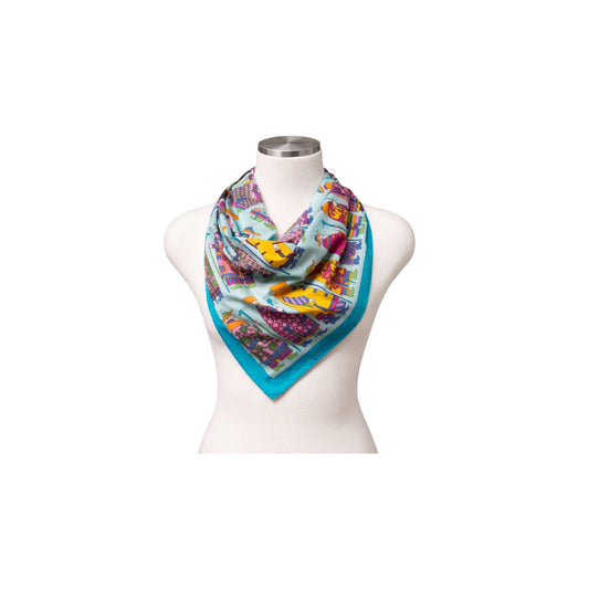 Hermes ‘Parade de Moscou’ Cotton Mousseline Scarf Designed By Dimitri Rybaltchenko