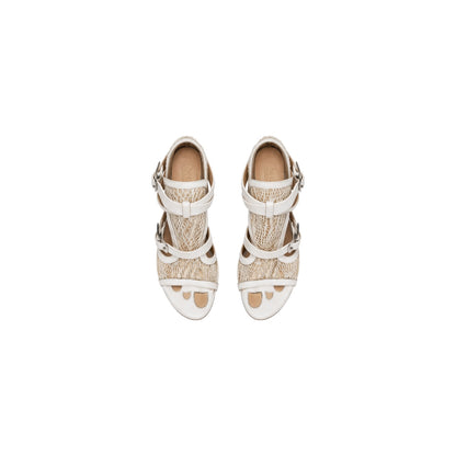 Jean Paul Gaultier White Crochet Heeled Sandals Size 37