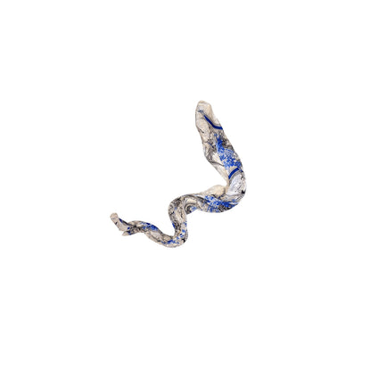 Roberto Cavalli Blue Baroque Floral Silk Scarf